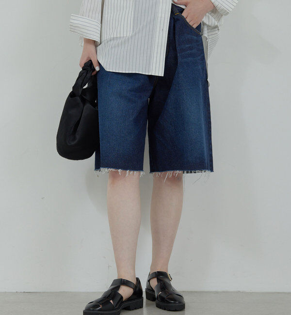  「【HERITANOVUM】ハーフデニムパンツ」|デニム|