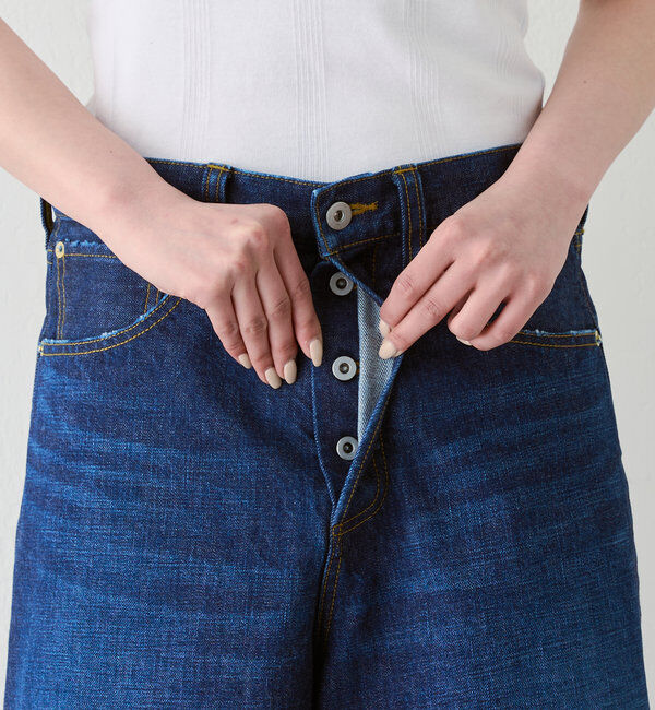  「【HERITANOVUM】ハーフデニムパンツ」|デニム|