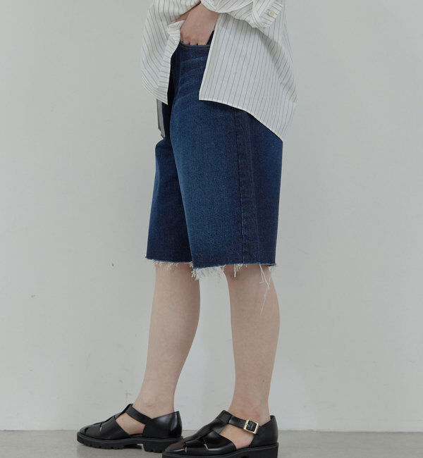  「【HERITANOVUM】ハーフデニムパンツ」|デニム|