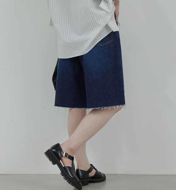  「【HERITANOVUM】ハーフデニムパンツ」|デニム|