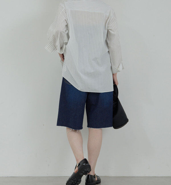  「【HERITANOVUM】ハーフデニムパンツ」|デニム|