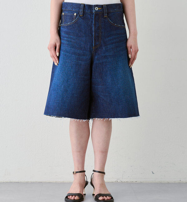  「【HERITANOVUM】ハーフデニムパンツ」|デニム|