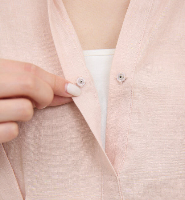  「【大人気ブラウスがリバイバル！】ハーフスリーブウエストシェイプシャツ」|シャツ・ブラウス|