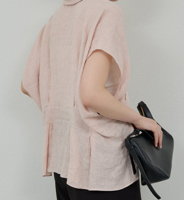  「【大人気ブラウスがリバイバル！】ハーフスリーブウエストシェイプシャツ」|シャツ・ブラウス|