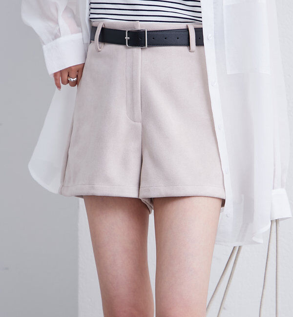  「フェイクスウェードショートパンツ」|チノ|