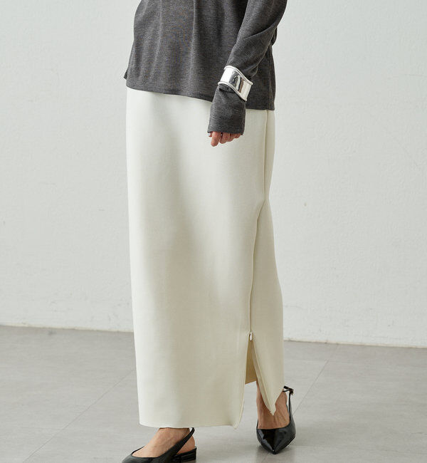  「【Lサイズも登場！】ポンチZIPタイトスカート」|スカート|