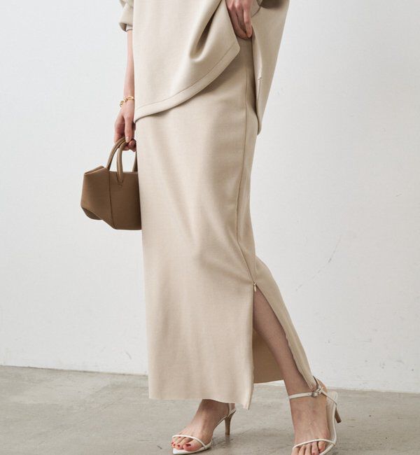  「【Lサイズも登場！】ポンチZIPタイトスカート」|スカート|