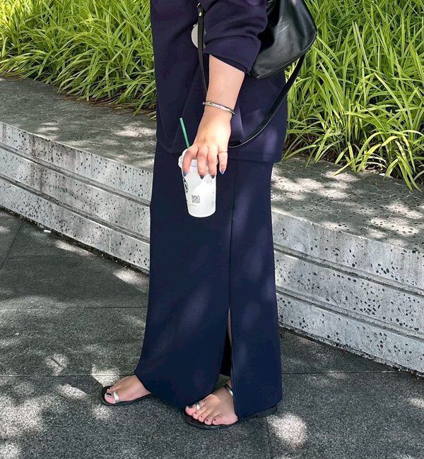  「【Lサイズも登場！】ポンチZIPタイトスカート」|スカート|