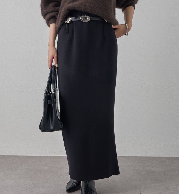  「【Lサイズも登場！】ポンチZIPタイトスカート」|スカート|