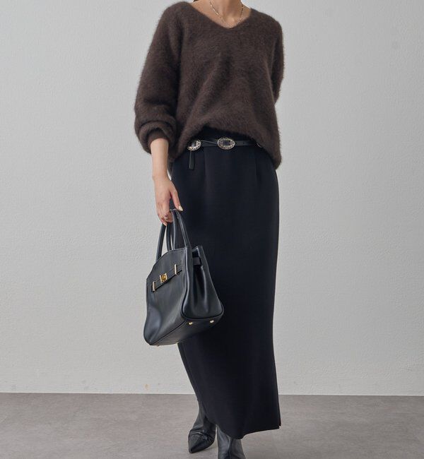  「【Lサイズも登場！】ポンチZIPタイトスカート」|スカート|