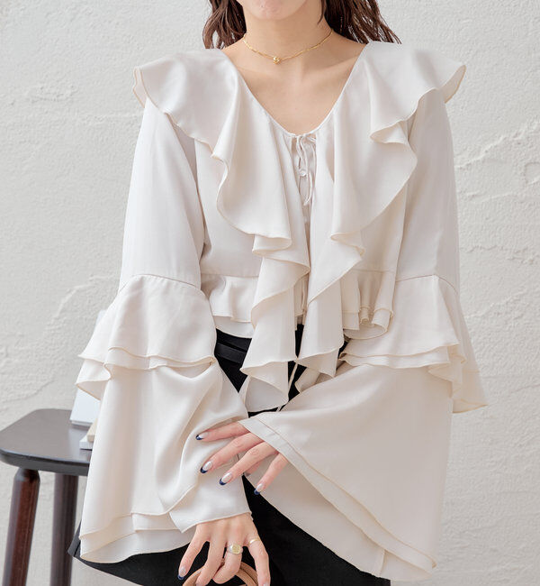  「ラッフルフリルブラウス」|シャツ・ブラウス|