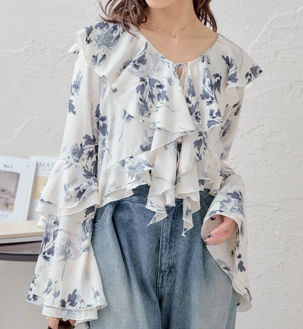  「ラッフルフリルブラウス」|シャツ・ブラウス|