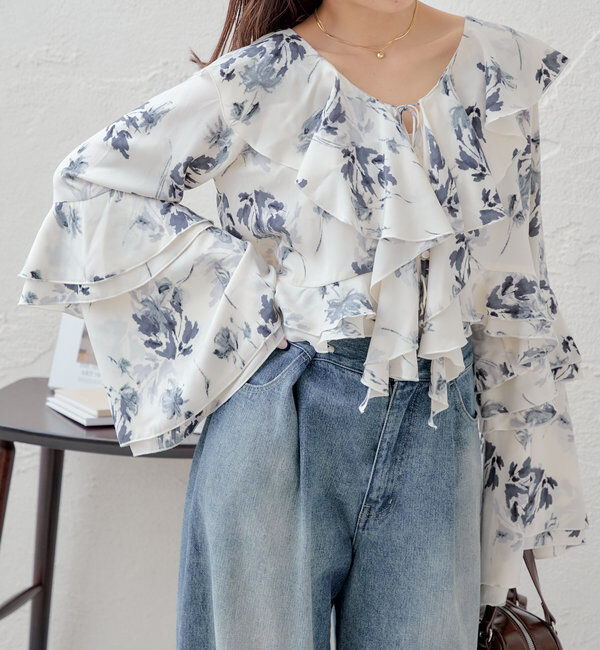  「ラッフルフリルブラウス」|シャツ・ブラウス|