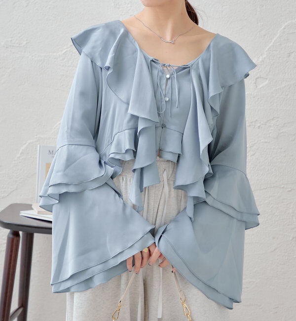  「ラッフルフリルブラウス」|シャツ・ブラウス|