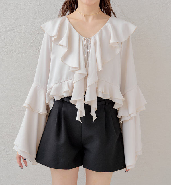  「ラッフルフリルブラウス」|シャツ・ブラウス|