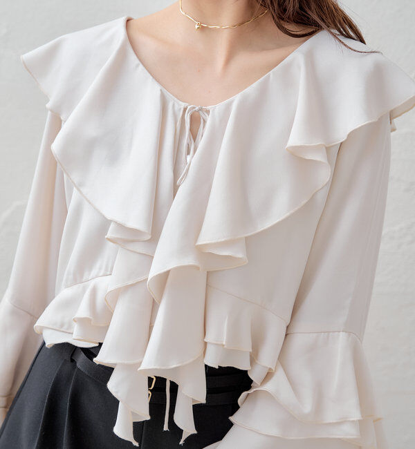  「ラッフルフリルブラウス」|シャツ・ブラウス|