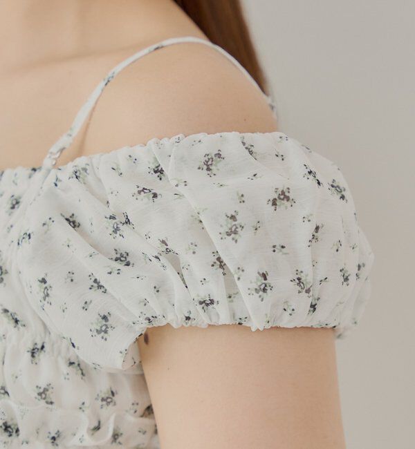  「【5色展開】シアーフラワーシャーリングフレンチブラウス」|シャツ・ブラウス|