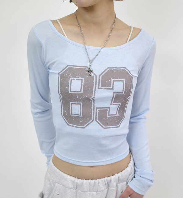  「ナンバリングバックデザイントップス」|Tシャツ・カットソー|