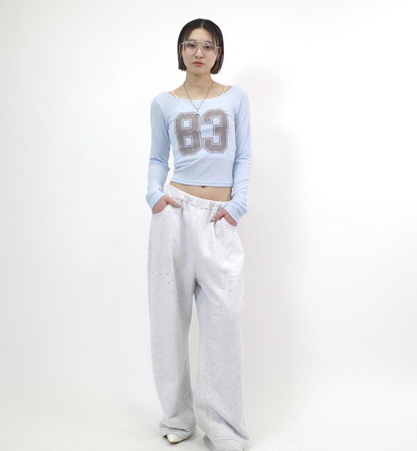  「ナンバリングバックデザイントップス」|Tシャツ・カットソー|