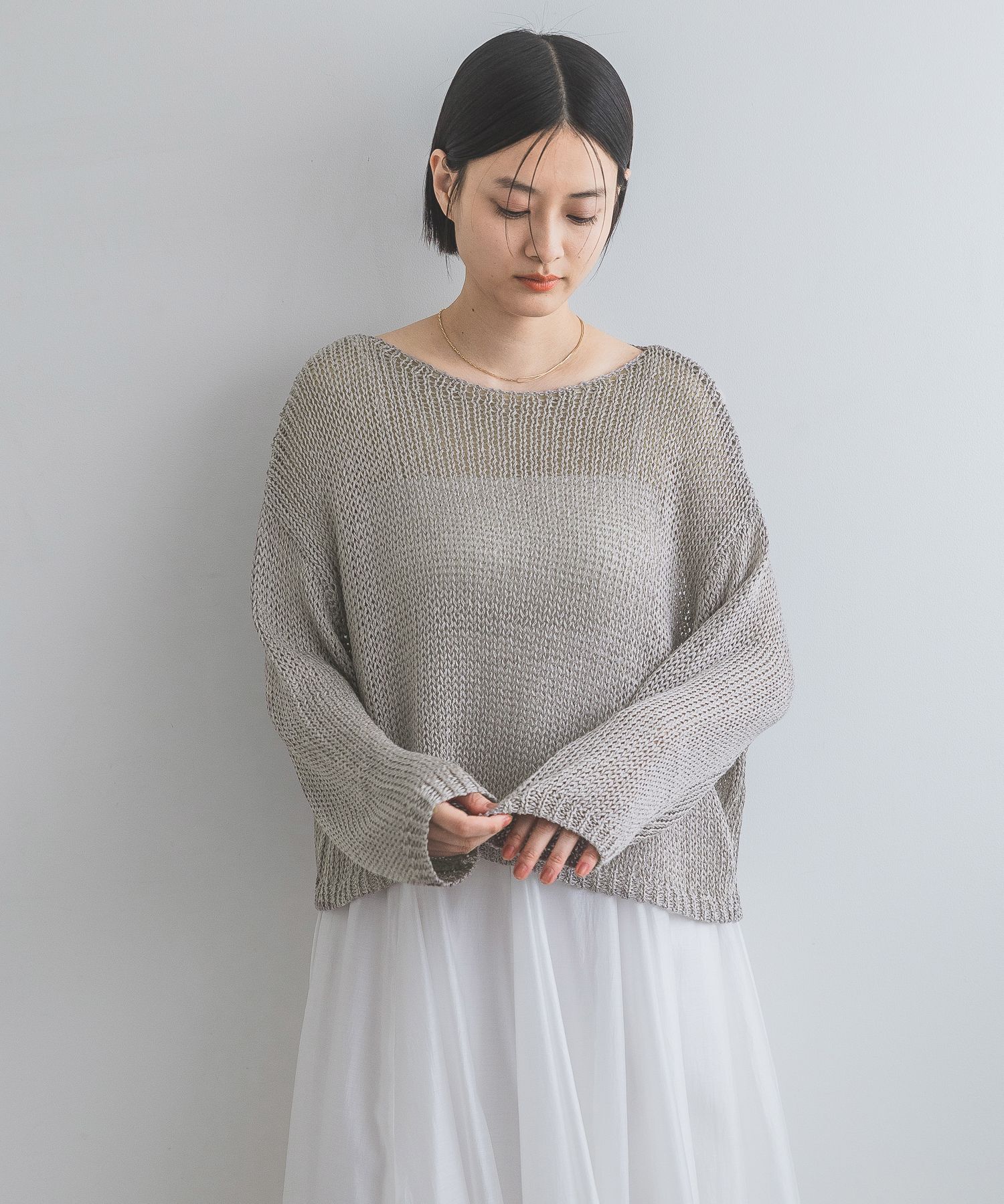 A part by 「リネンコンボートプルオーバー長袖」|ニット・セーター|