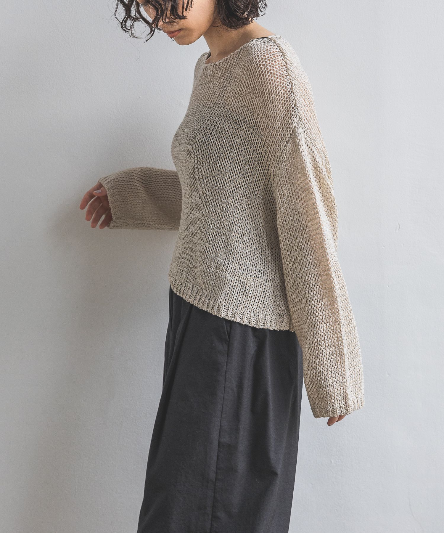 A part by 「リネンコンボートプルオーバー長袖」|ニット・セーター|