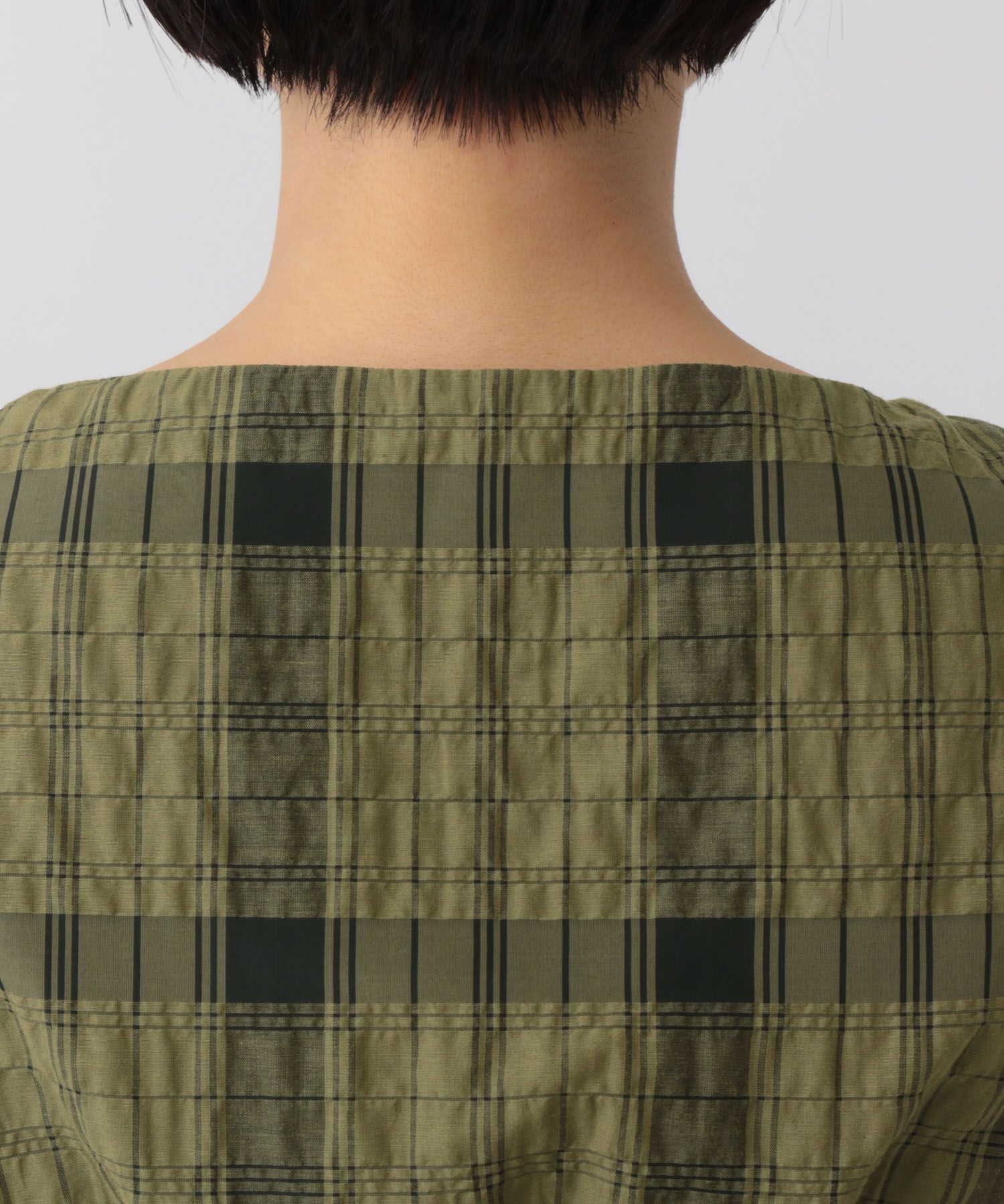 A part by 「バックオープンチェックワンピース」|ワンピース|