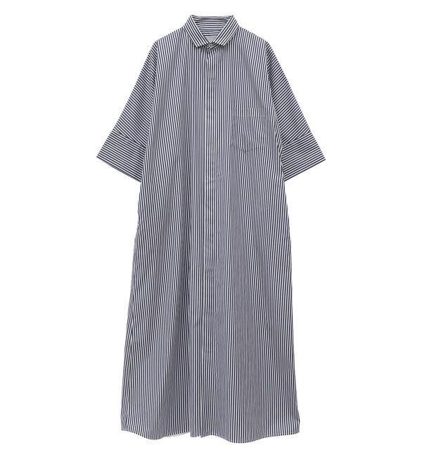 Liesse「【TICCA/ティッカ】テント半袖シャツワンピース(TBES-016)」|ワンピース|ストライプ
