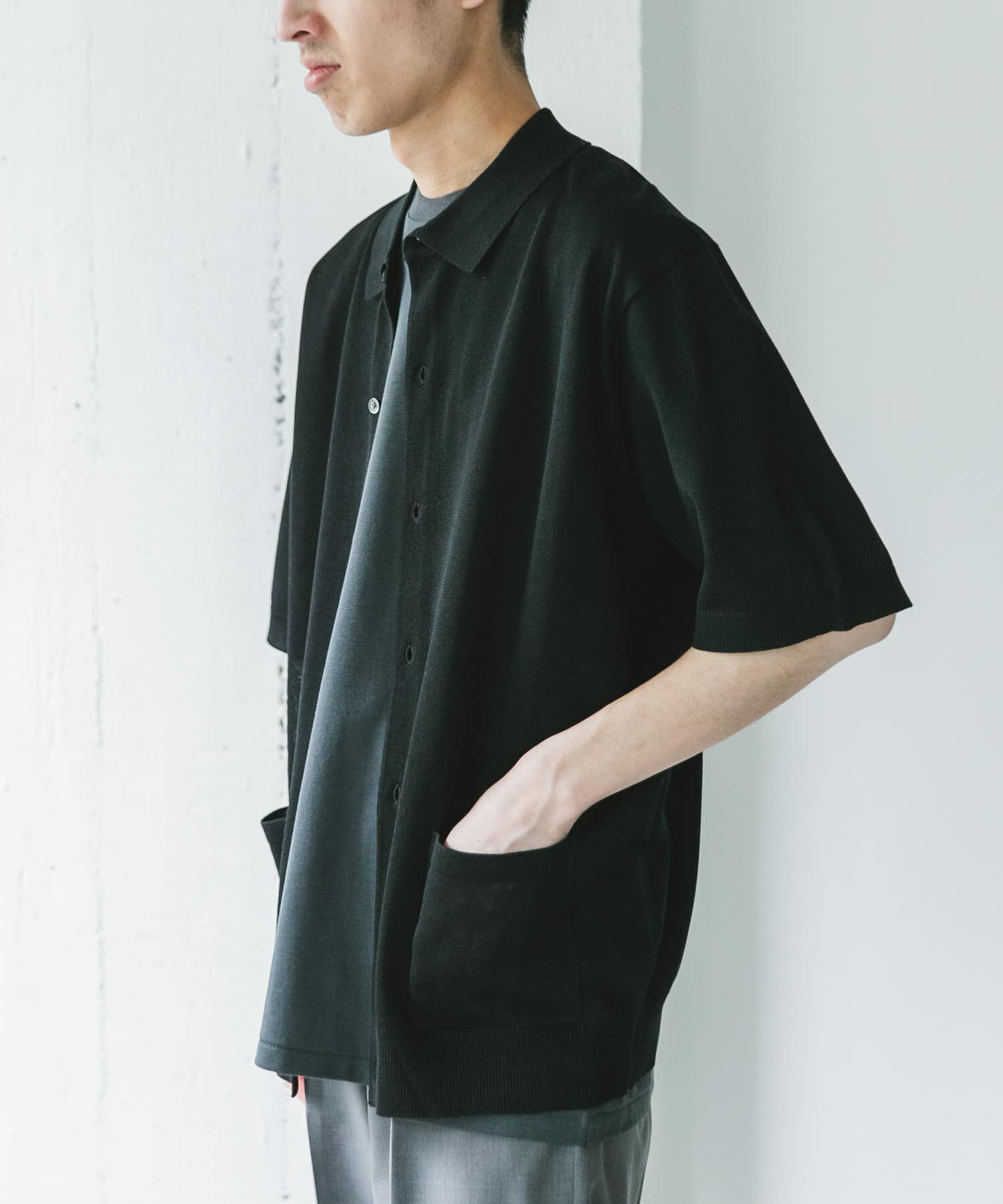 URBAN RESEARCH DOORS「リネンライクショートスリーブシャツカーディガン」|カーディガン|