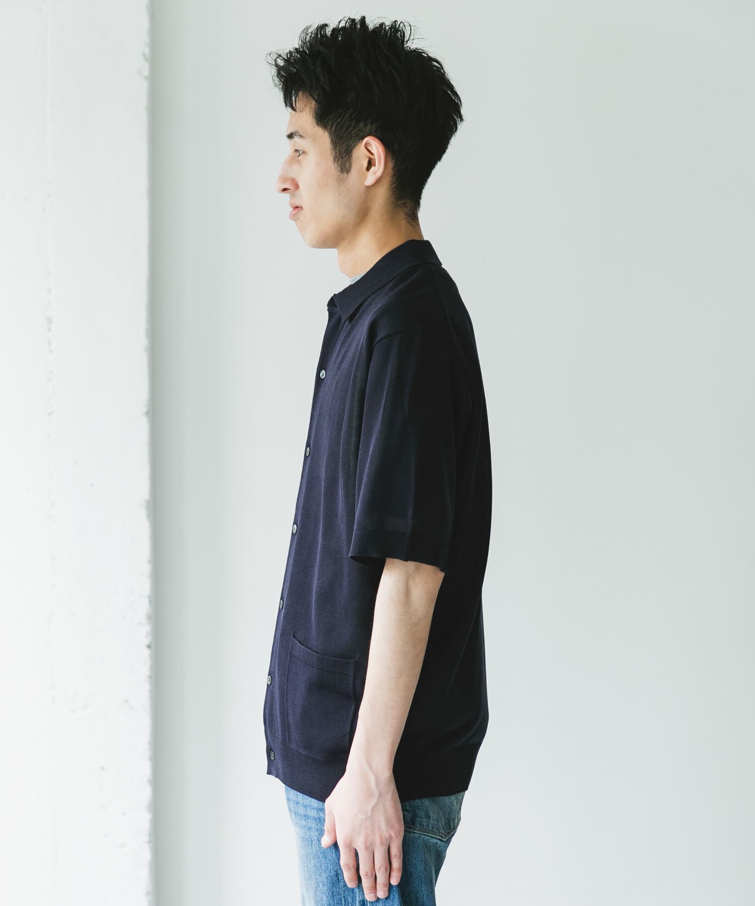 URBAN RESEARCH DOORS「リネンライクショートスリーブシャツカーディガン」|カーディガン|