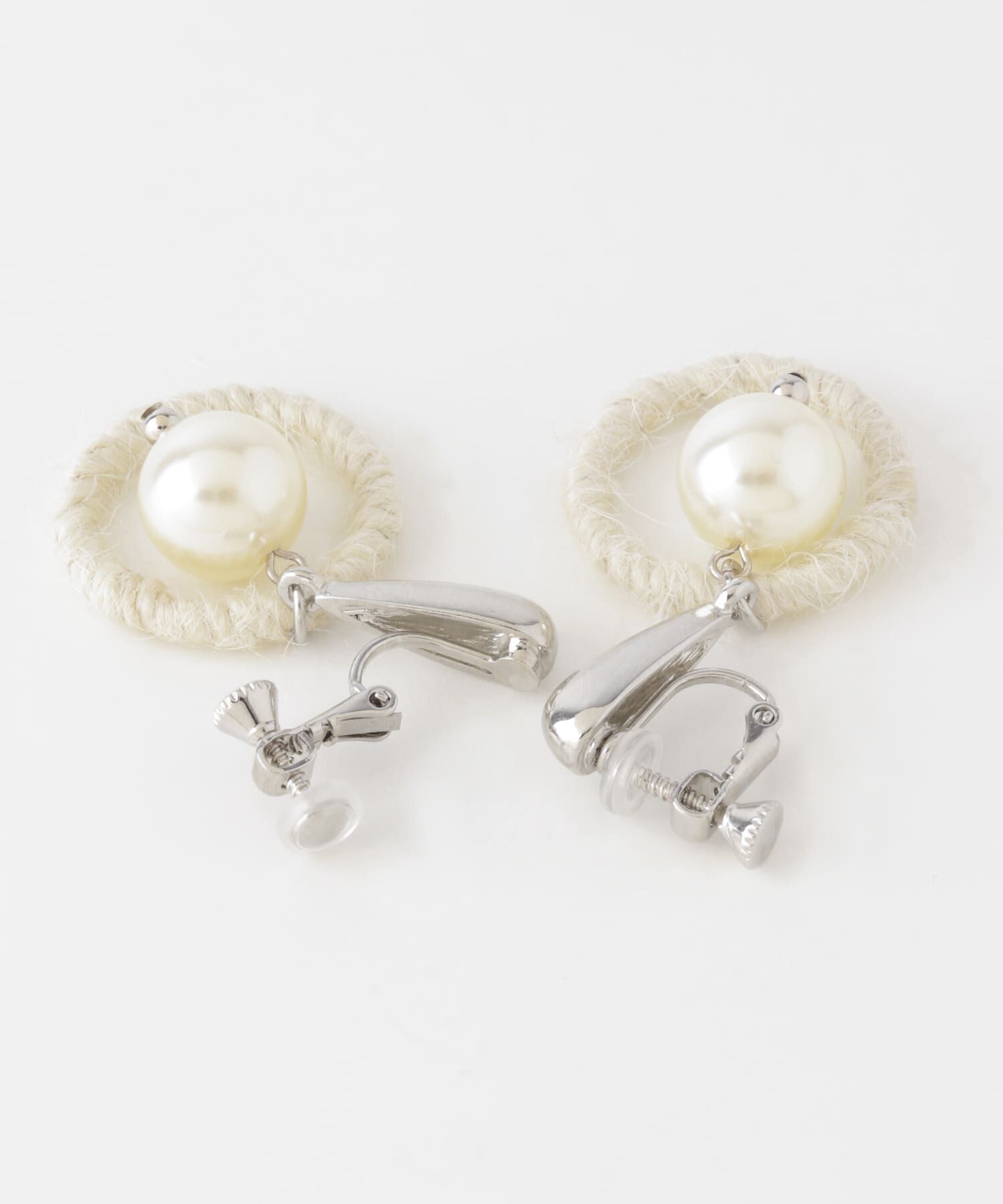 SMELLY「マテリアルサークルパールイヤリング」|イヤリング|