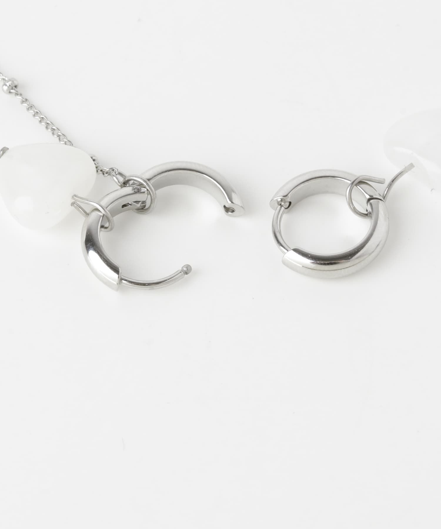 SMELLY「ステンレスハートドロップ2WAYピアス」|ピアス|