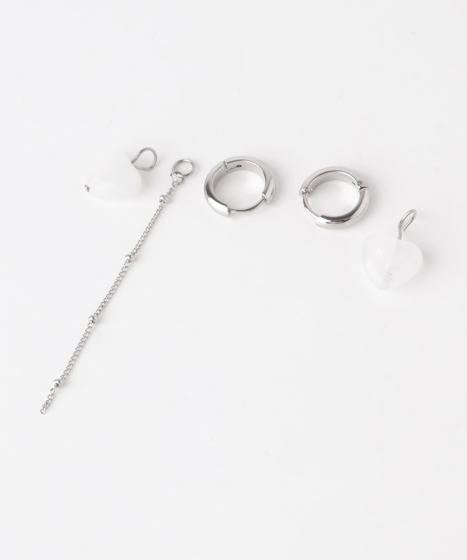 SMELLY「ステンレスハートドロップ2WAYピアス」|ピアス|