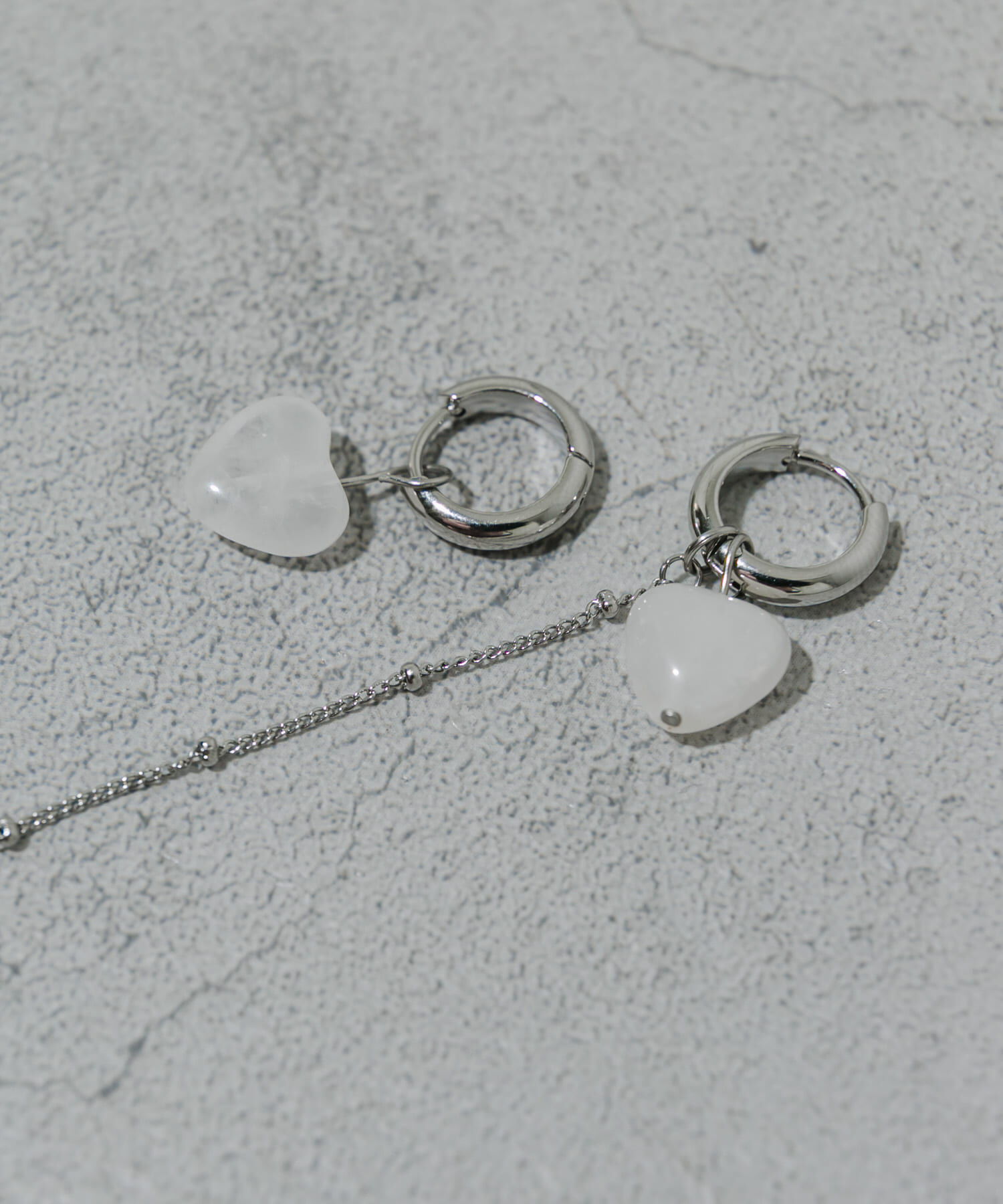 SMELLY「ステンレスハートドロップ2WAYピアス」|ピアス|