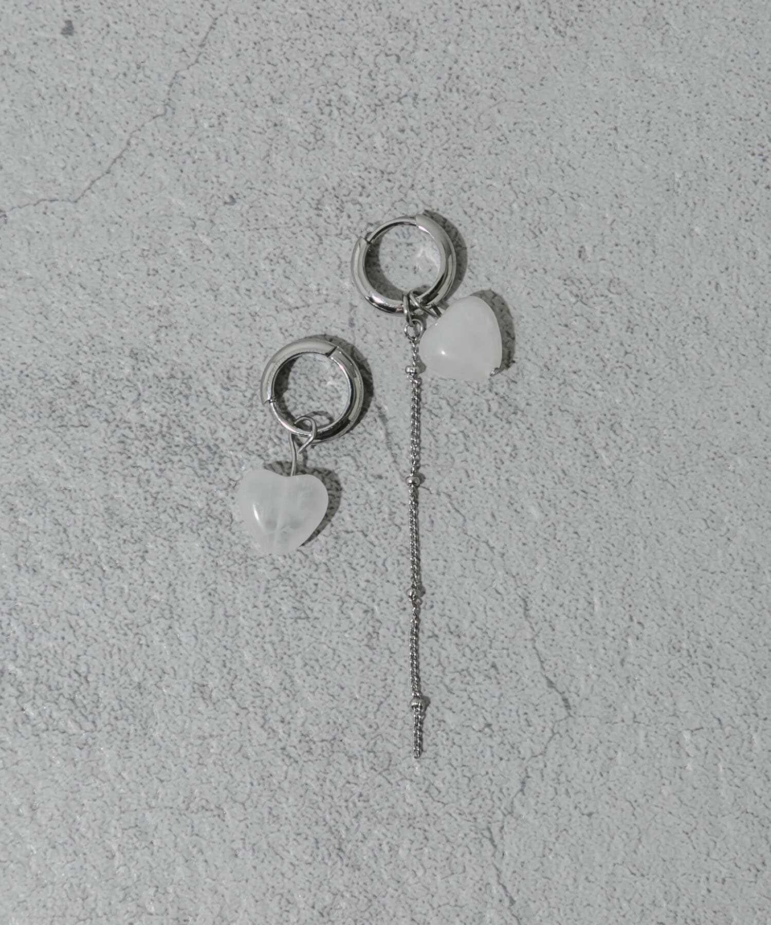 SMELLY「ステンレスハートドロップ2WAYピアス」|ピアス|