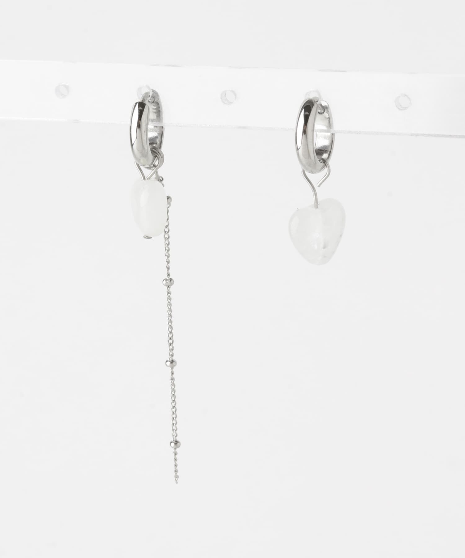 SMELLY「ステンレスハートドロップ2WAYピアス」|ピアス|