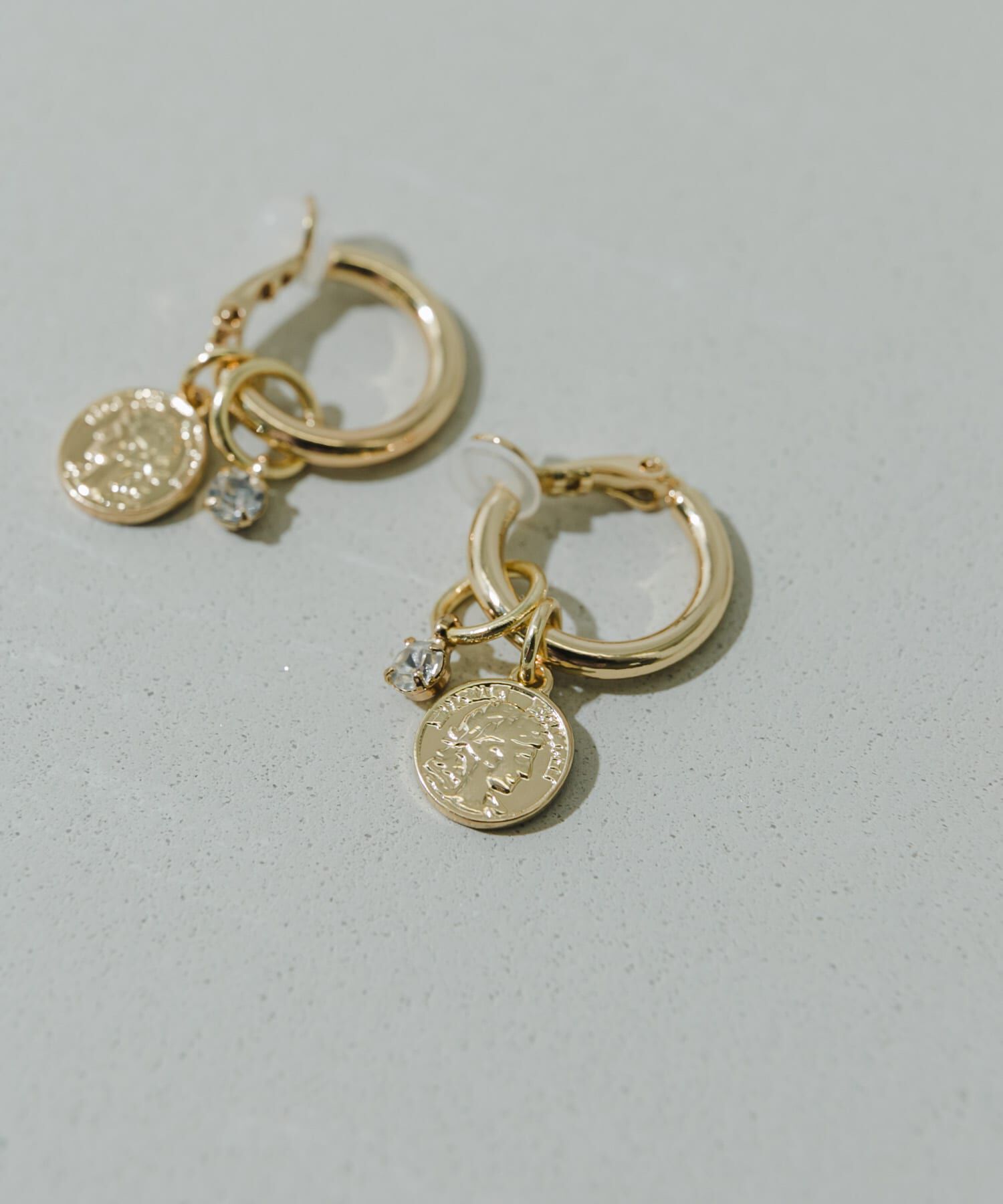 SMELLY「コインガラスフープマルチWAYイヤリング」|イヤリング|