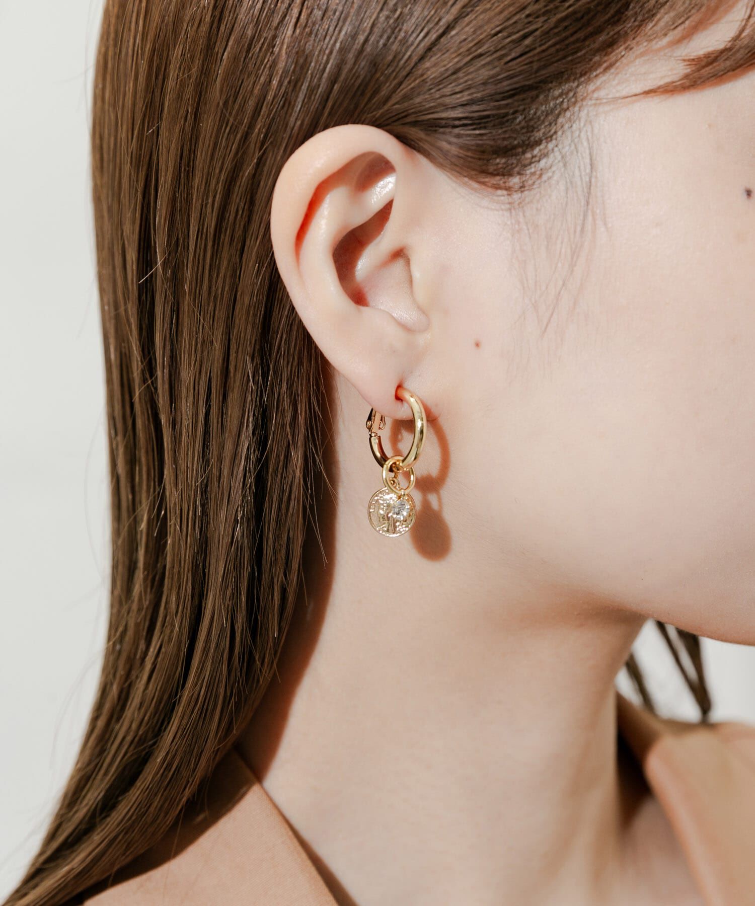 SMELLY「コインガラスフープマルチWAYイヤリング」|イヤリング|