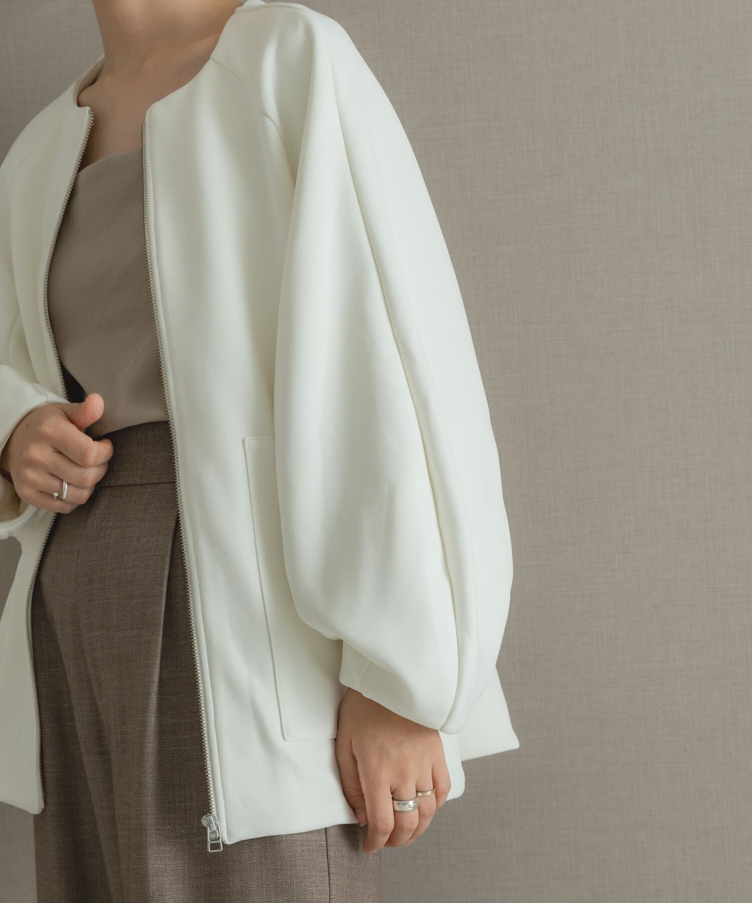 URBAN RESEARCH ROSSO「ダンボールミドルコート」|ノーカラーコート|