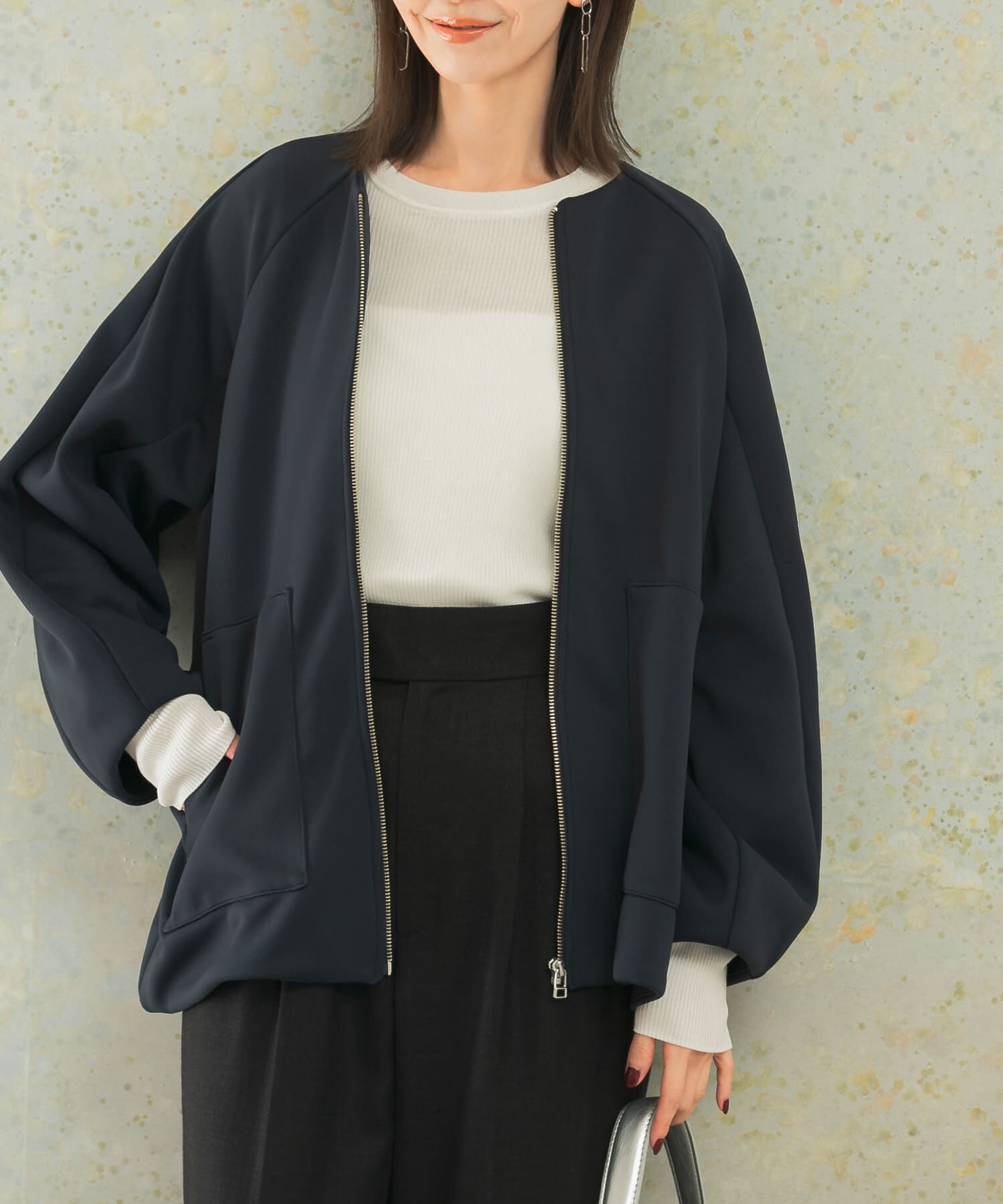 URBAN RESEARCH ROSSO「ダンボールミドルコート」|ノーカラーコート|