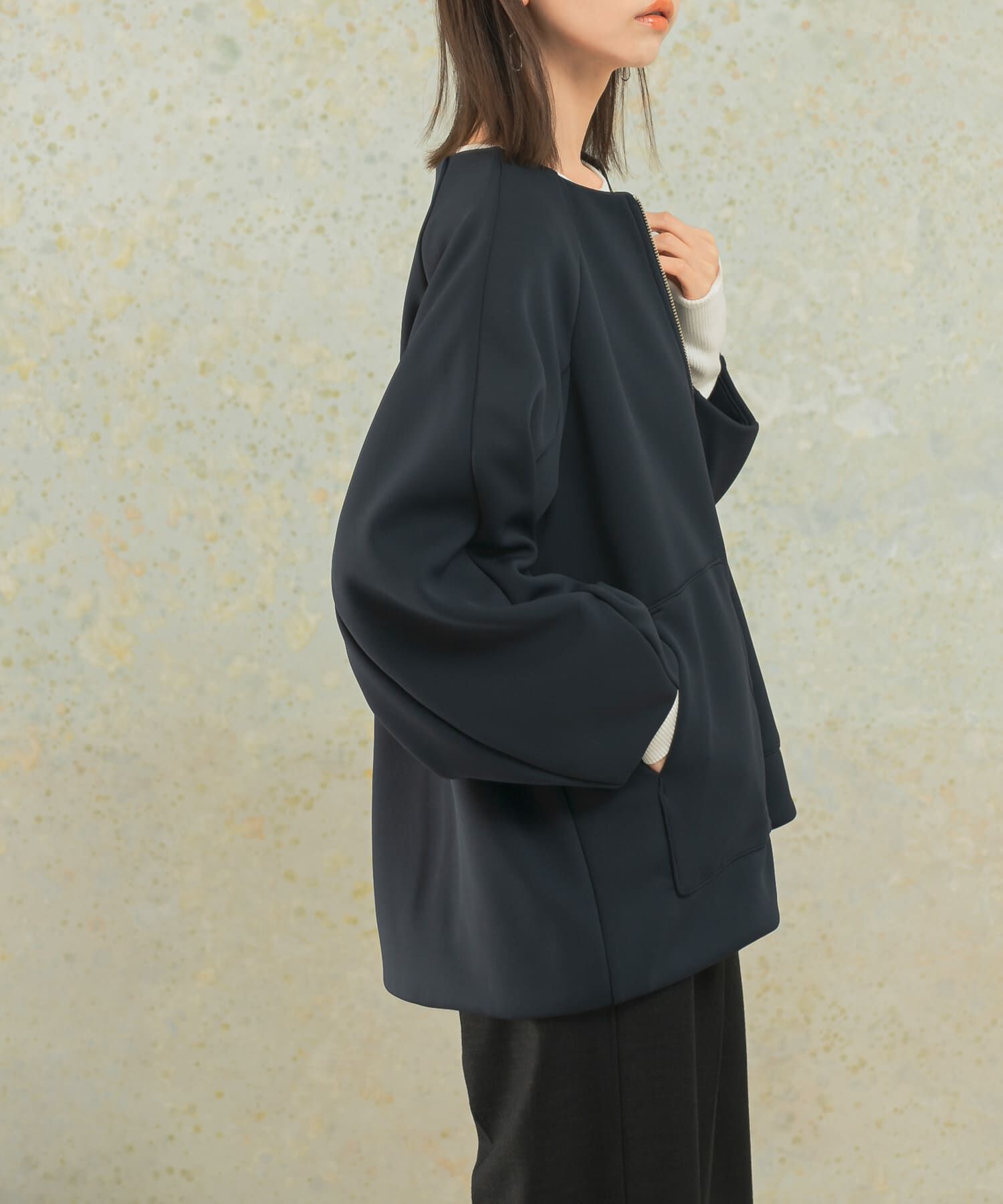 URBAN RESEARCH ROSSO「ダンボールミドルコート」|ノーカラーコート|