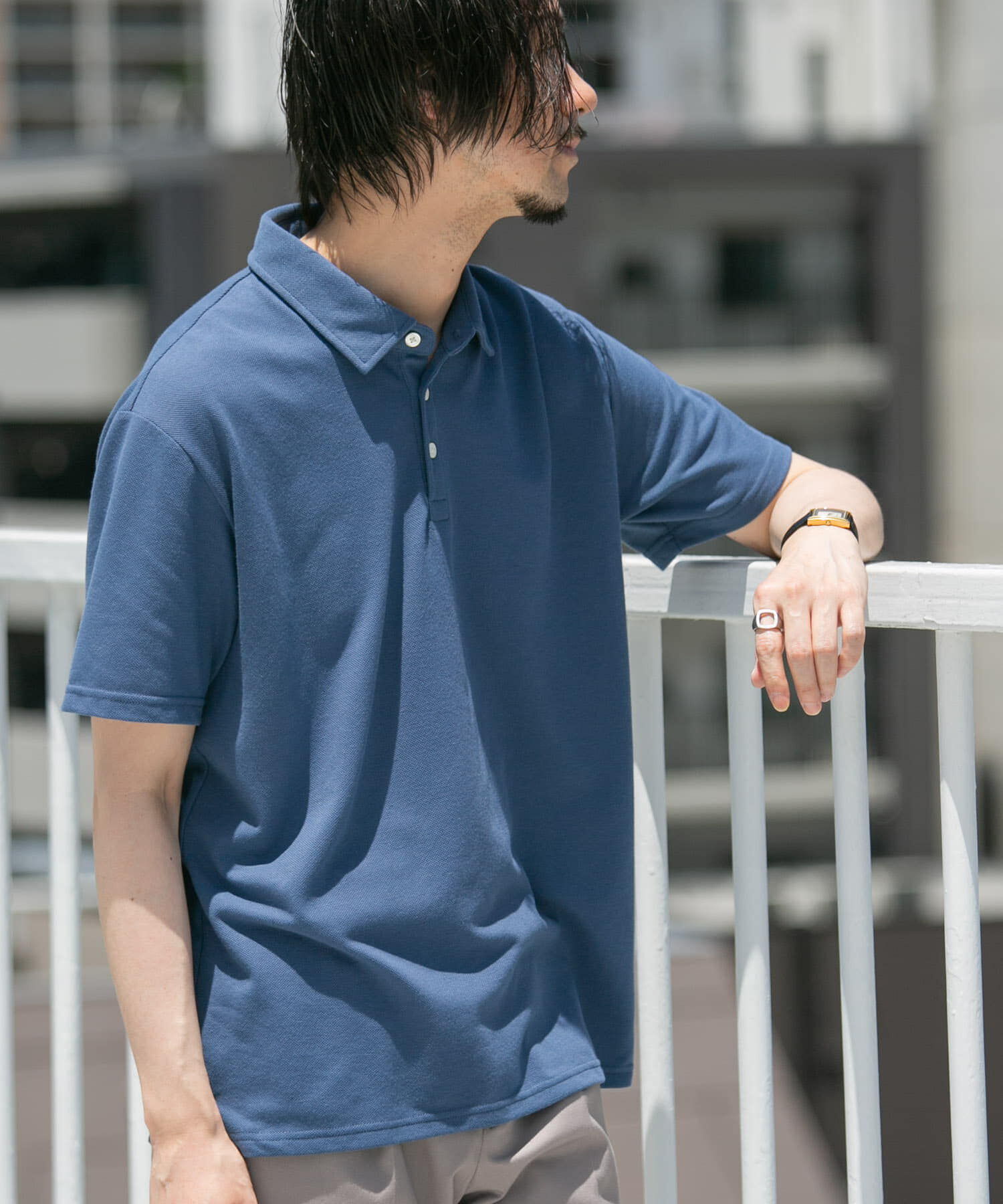 URBAN RESEARCH ROSSO「『XLサイズあり』ハイパフォーマンス鹿の子ポロシャツ」|ポロシャツ|