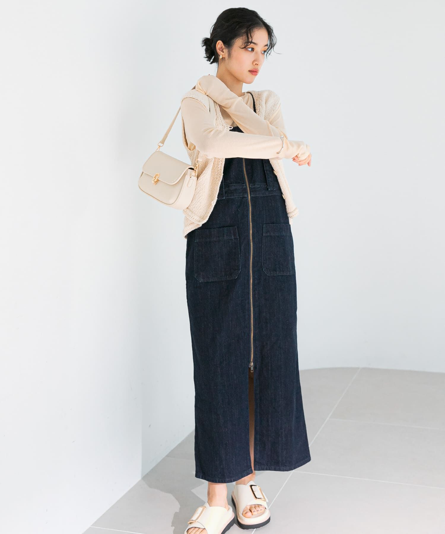 URBAN RESEARCH ROSSO「『別注』Lee&times;ROSSO　ILINE SALOPETTE SKIRT」|ワンピース|