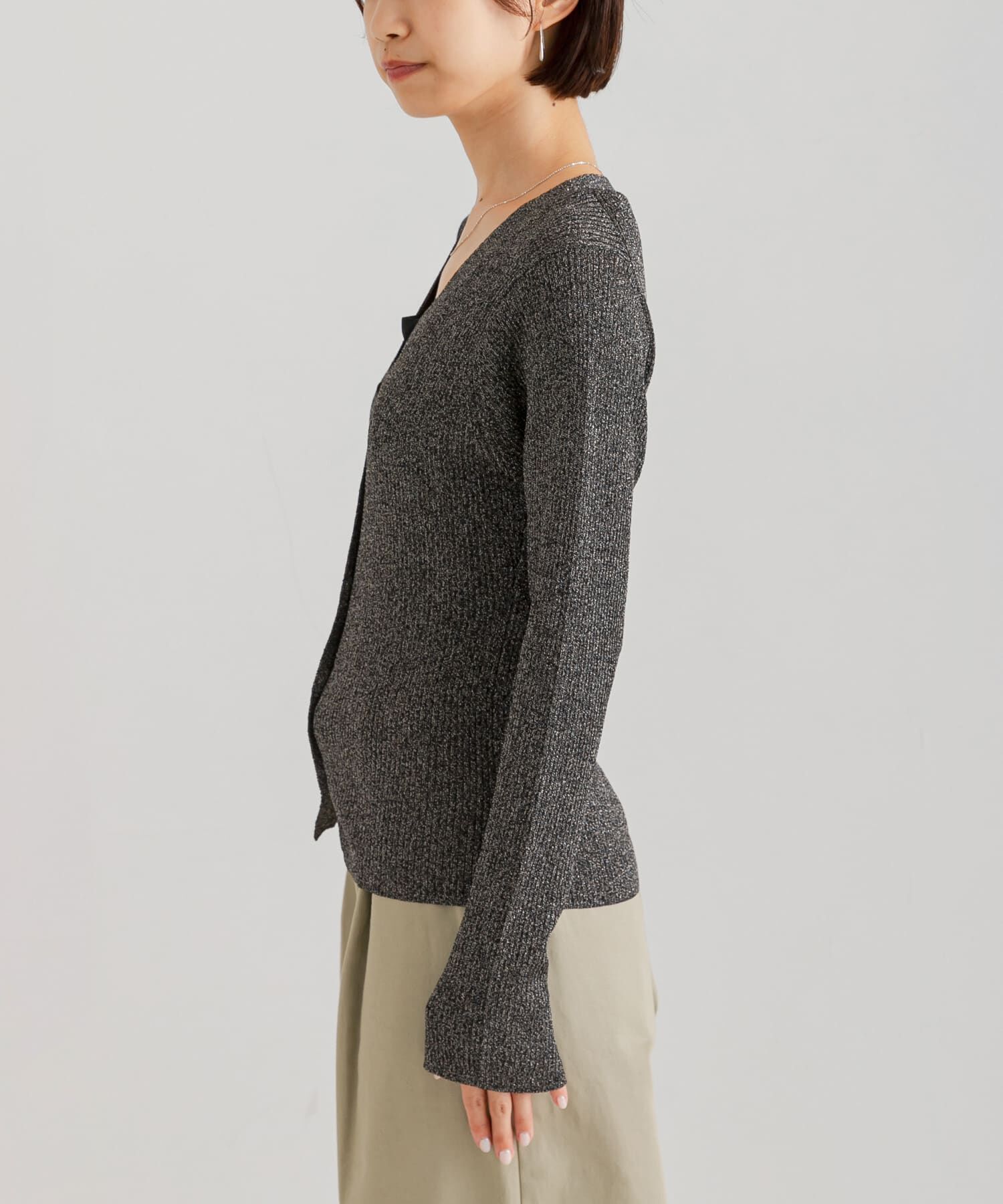 URBAN RESEARCH「ラメリブニットカーディガン」|カーディガン|