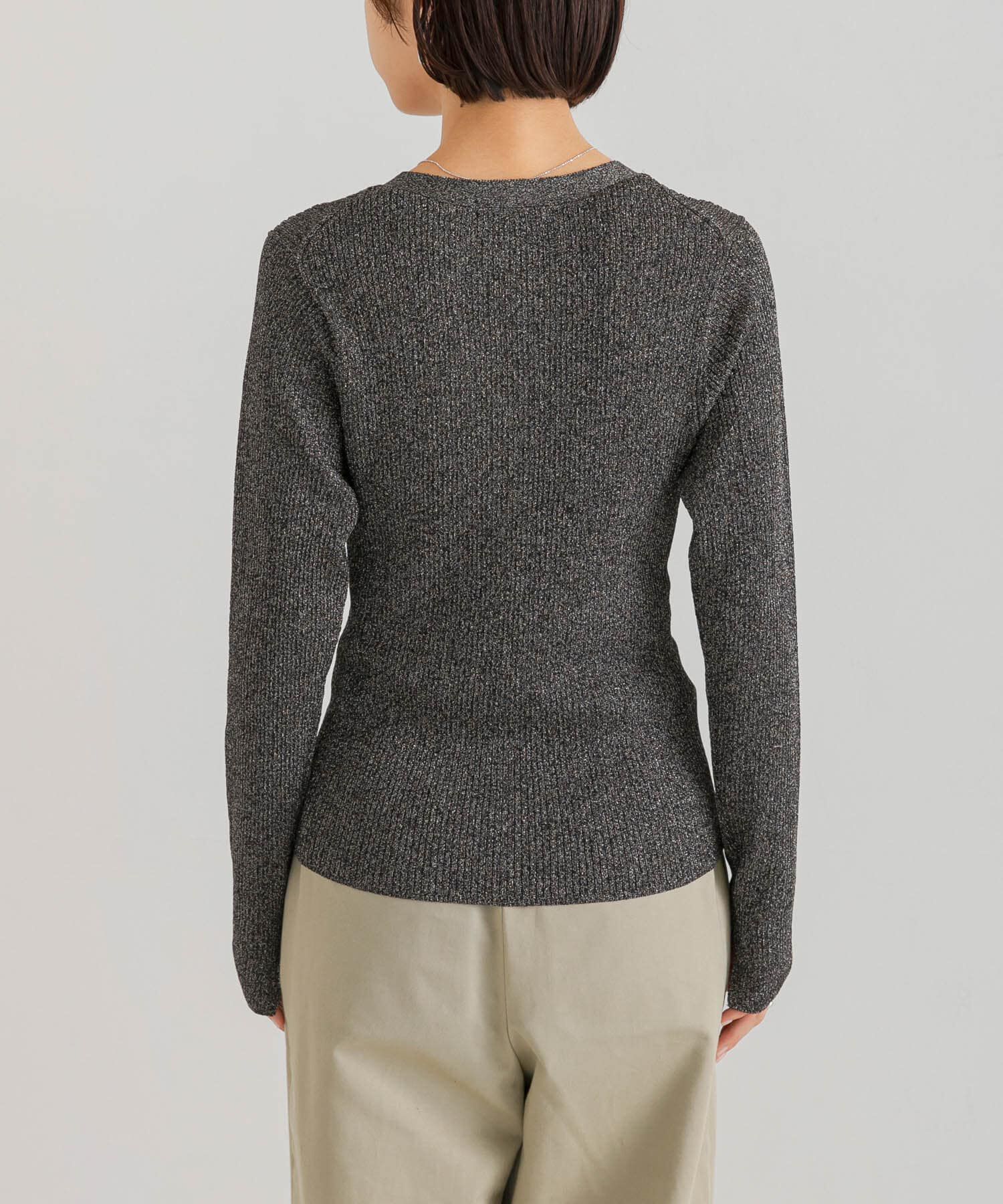 URBAN RESEARCH「ラメリブニットカーディガン」|カーディガン|