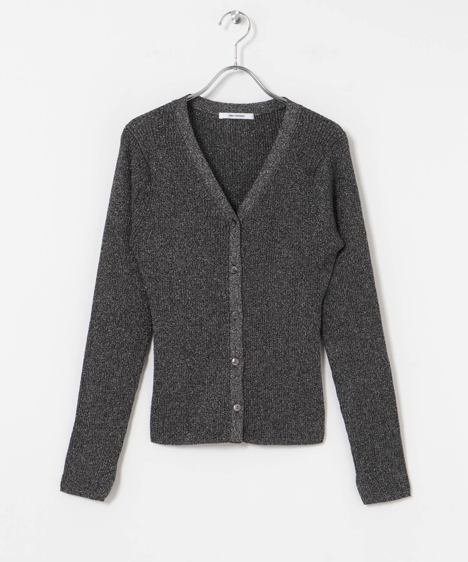 URBAN RESEARCH「ラメリブニットカーディガン」|カーディガン|