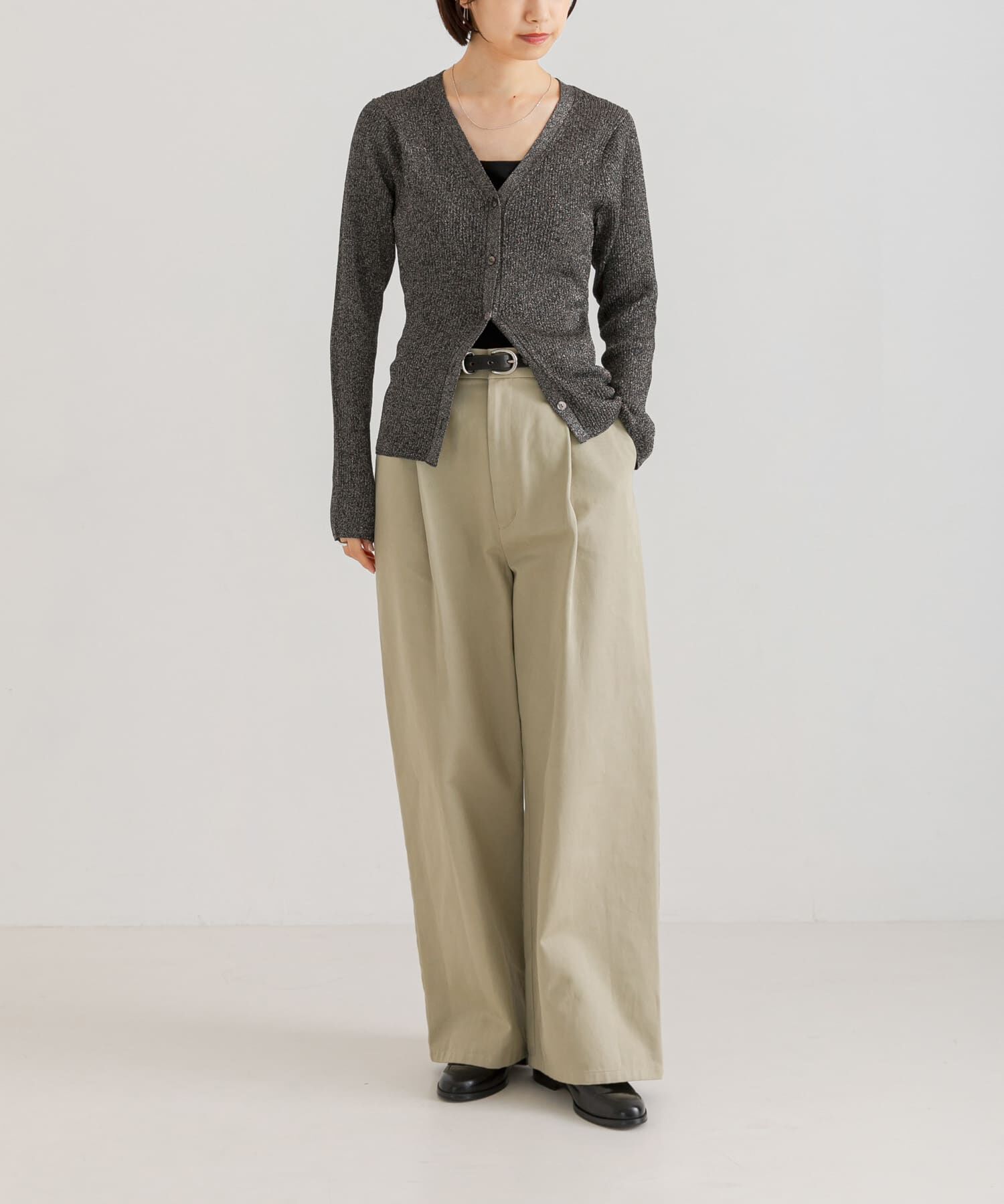 URBAN RESEARCH「ラメリブニットカーディガン」|カーディガン|