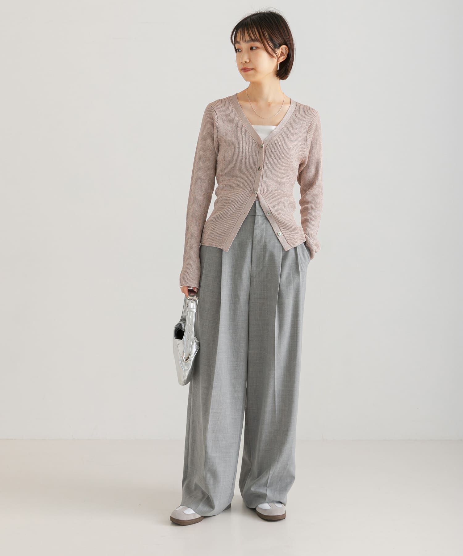 URBAN RESEARCH「ラメリブニットカーディガン」|カーディガン|