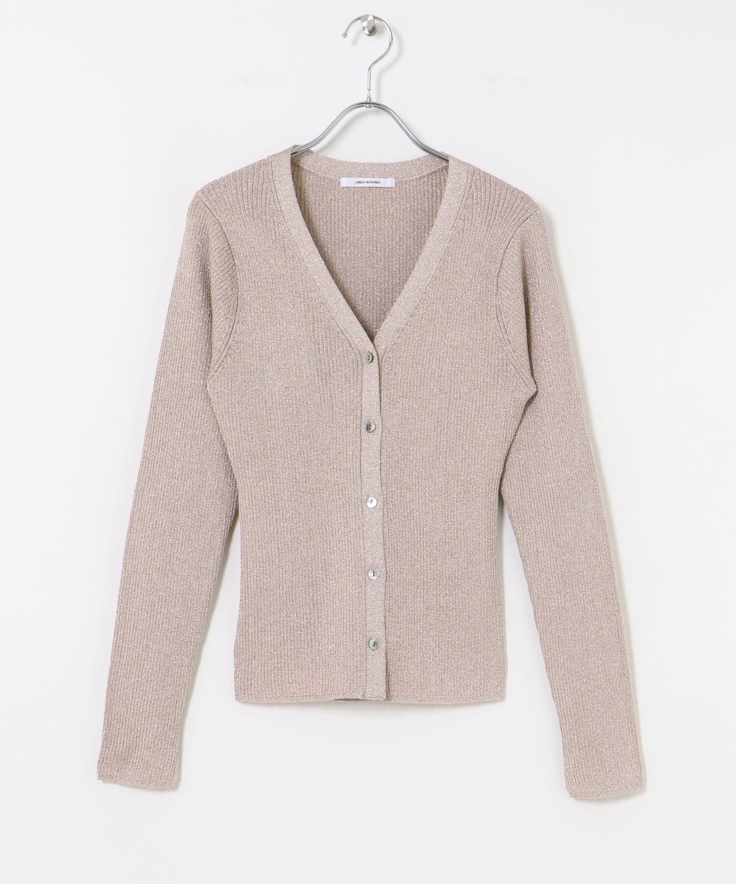 URBAN RESEARCH「ラメリブニットカーディガン」|カーディガン|