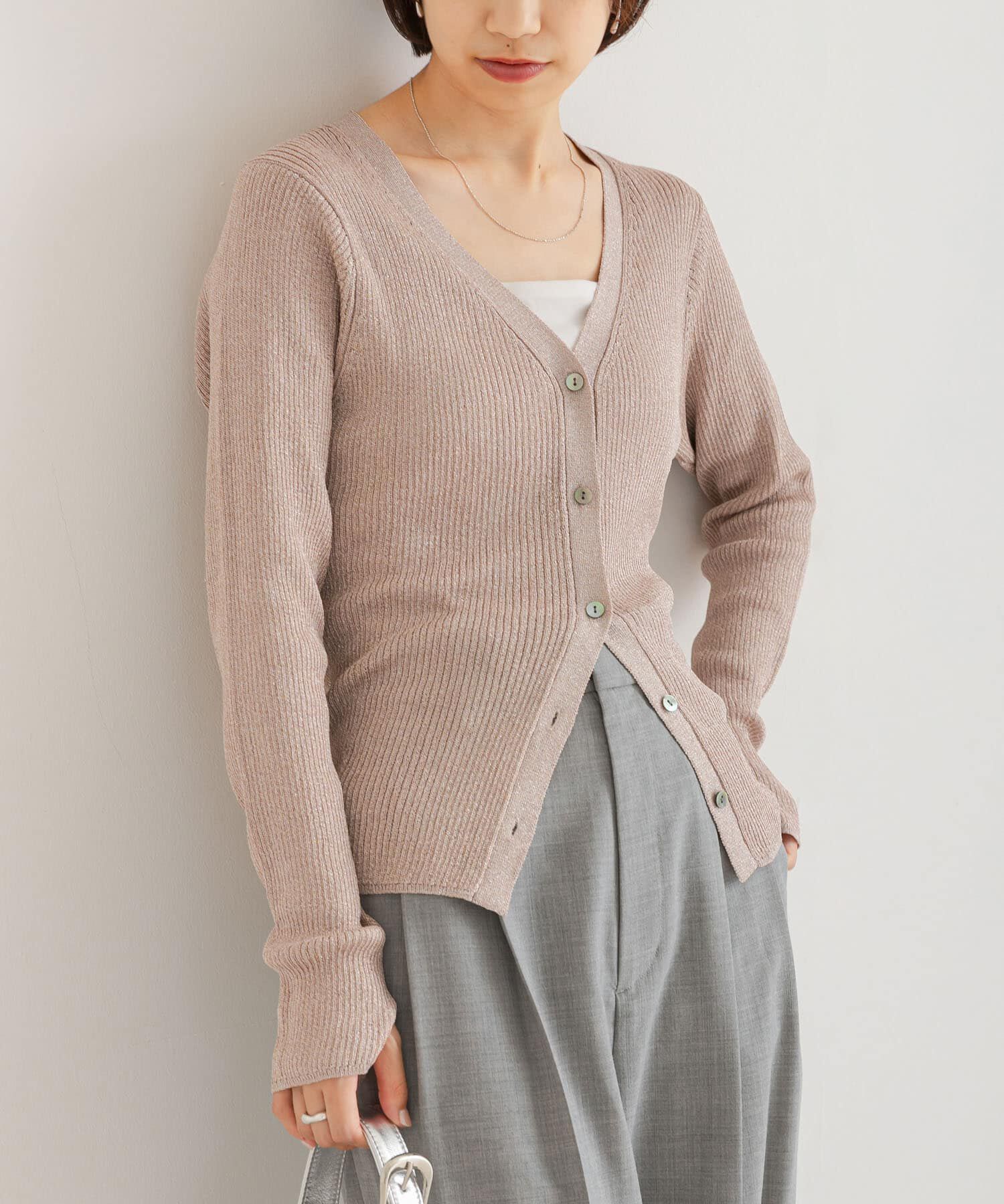 URBAN RESEARCH「ラメリブニットカーディガン」|カーディガン|