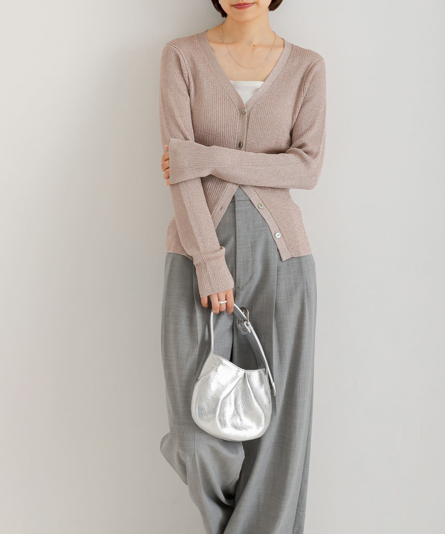 URBAN RESEARCH「ラメリブニットカーディガン」|カーディガン|